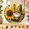 2D Flat Acrylic Sun Catcher, Sunflower Bee Hive Dwarf Theme Sun Catcher, Home Garden Decor, Suitable for Christmas, Thanksgiving, Anniversary, Birthda