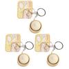 Creative Steamed Bun Keychain Squeeze Toy Soft Decompression Fidget Pendant with Popper Buttons