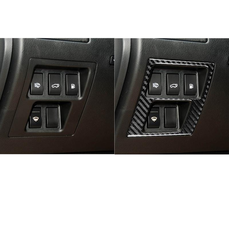 Real Carbon Fiber Car Accessories Trunk Switch Interior Cover Soft Sticker For Lexus RX350 RX450h 2010 2011 2012 2013 2014 2015