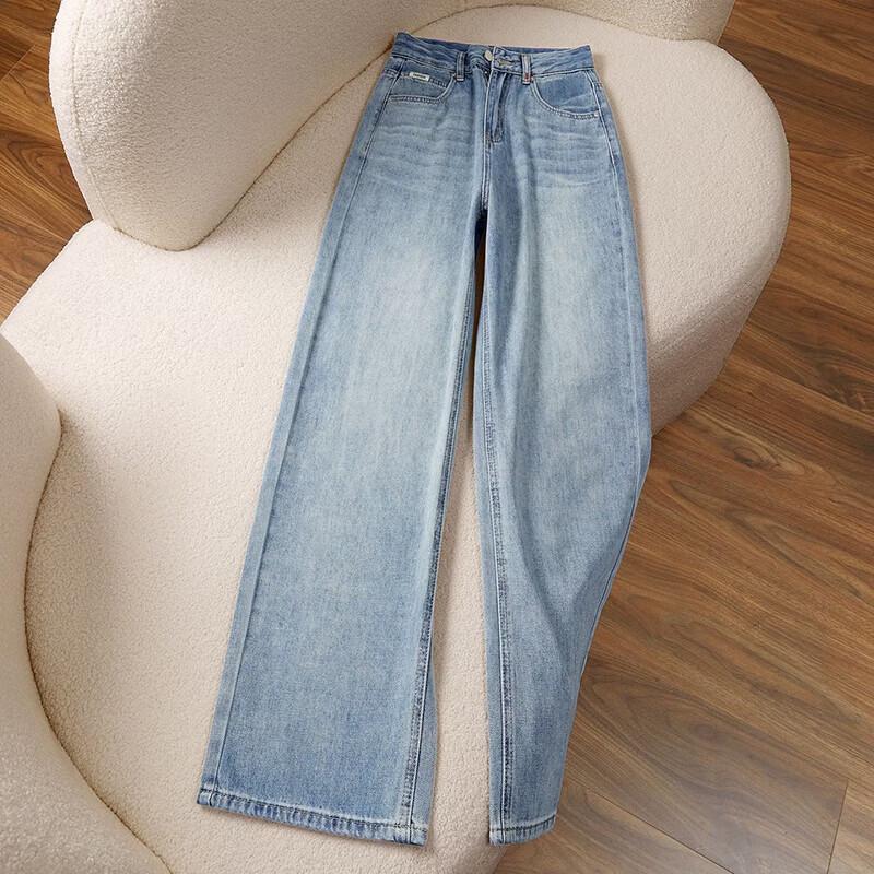 She Pool Women s Letter Embroidery Wide-Leg Jeans S