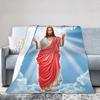 Christian Divine Mercy Flannel Blankets Jesus I Trus In You Custom Throw Blanket for Sofa Bedding Lounge 200x150cm Bedspreads