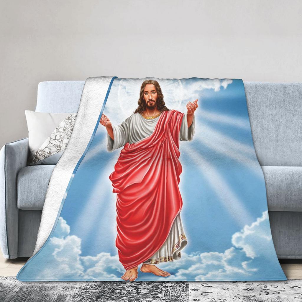Christian Divine Mercy Flannel Blankets Jesus I Trus In You Custom Throw Blanket for Sofa Bedding Lounge 200x150cm Bedspreads