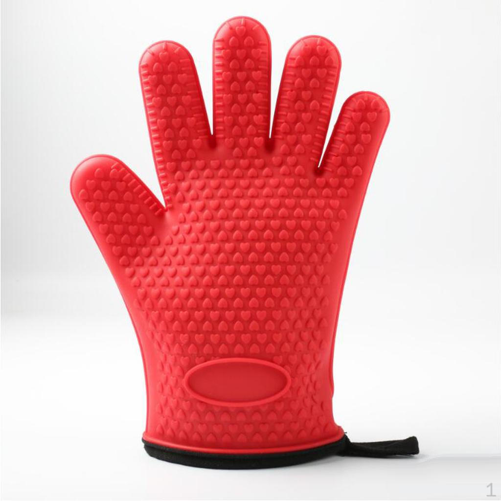 Resistant Padded Oven Gloves Kitchen Cooking Baking Thick