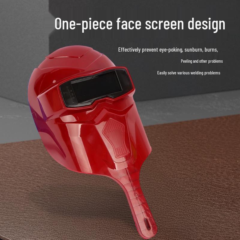 Handheld Electric Welding Mask - UV Resistant, Drop-Proof, Thickened Plastic Protective Cap