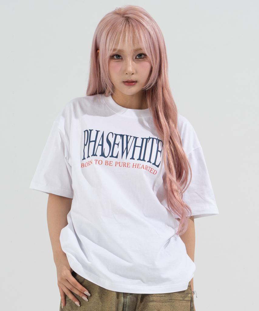 Peijeuhwaiteu [Phase_3] Slogan Logo Tee_White / 8802026-St14