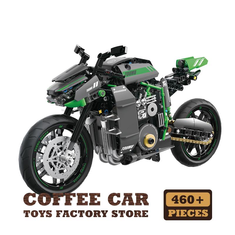Non-Toxic High-Tech Motorcycle Building Blocks New Mecha Motorbike Moc Bricks 3D Model Kits Children Kids Educational Toys Adult Birthday Gift
