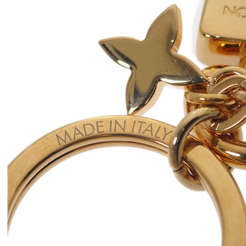 LOUIS VUITTON  M63085 Bag charm gold/pink metal/leather Women