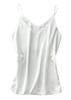 Silk Camisole Simple Satin Vest [Euyqs] V-neck (White, S)