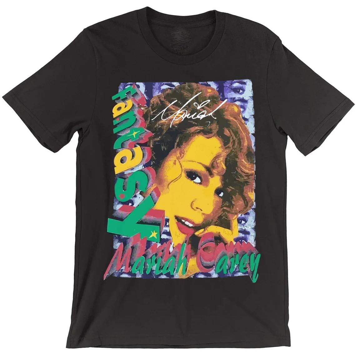 Vintage Mariah Carey Singer Heavy Cotton All Size Unisex Tee Shirt XXXL