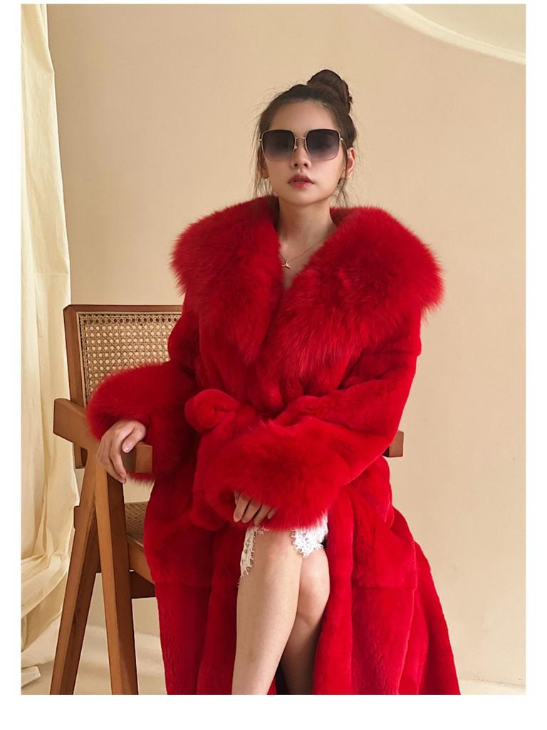 Abrigo de Invierno para Mujer Moda 9 Colores Talla Grande Abrigo Chaqueta de Lujo Abrigo de Piel Abrigo Cálido para Señoras Ropa de Exterior