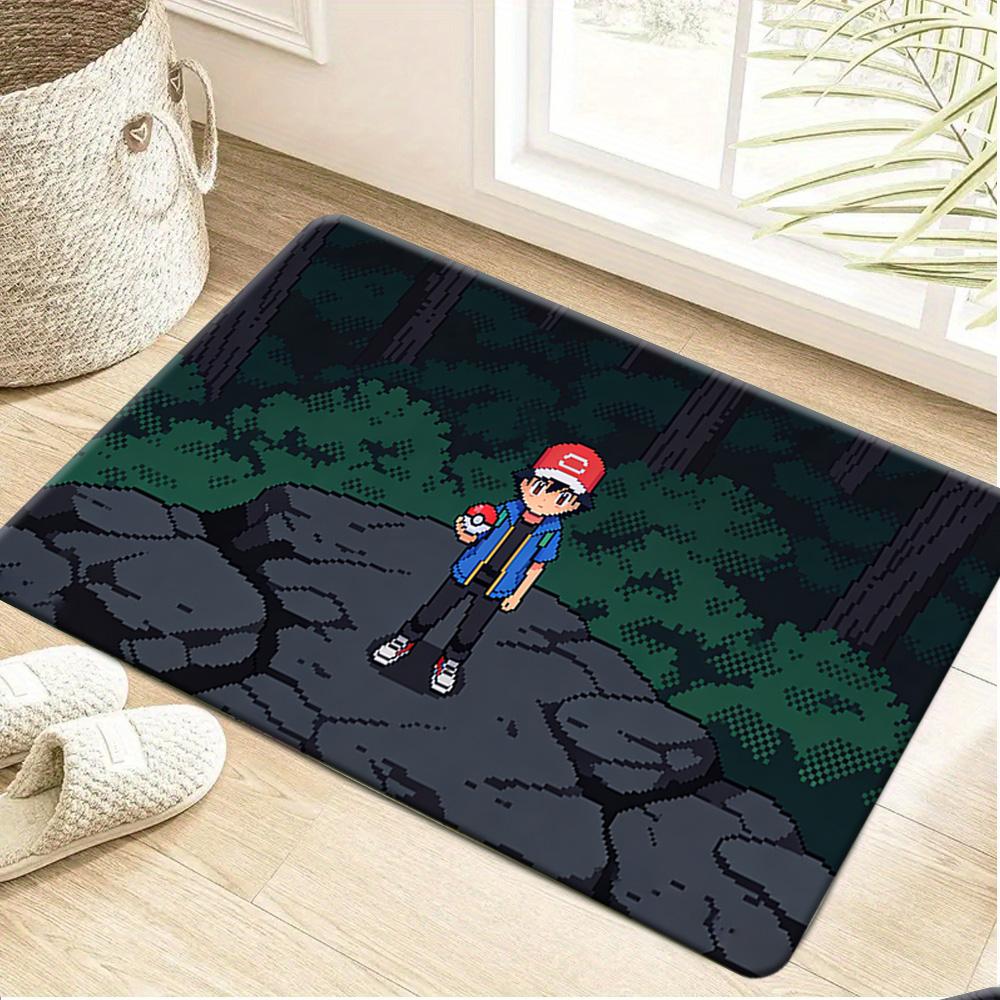 Pokemon Cute Charmander Print Non-slip Doormat, Soft Absorbent Floor Rug for Home Decor 40x60cm