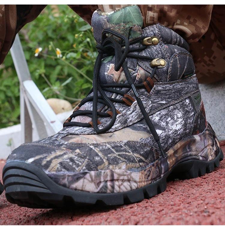 2025 Men Tactical Boots Hiking Durable Waterproof Anti-Slip Outdoor Climbing Trekking Shoes High Top Military Tactical Low Boots