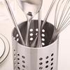 Drain Tube Cutlery Holder Organizer Drainer with Multiple Drainage Holes Stainless Steel Anti-Rust Chopstick Storage Box for Kitchen Tableware Storage