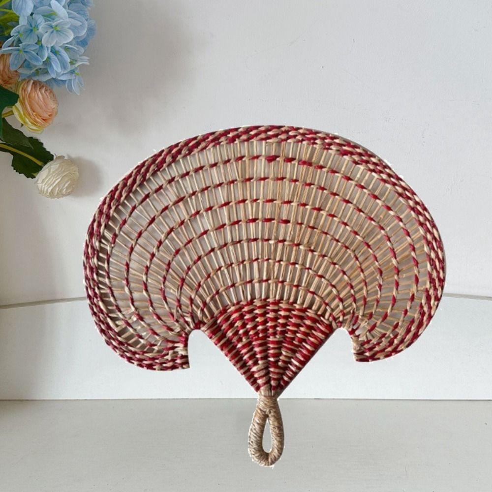Ancient Handheld Fan Natural Cattail Fan Portable Hand-operated Fan  Room