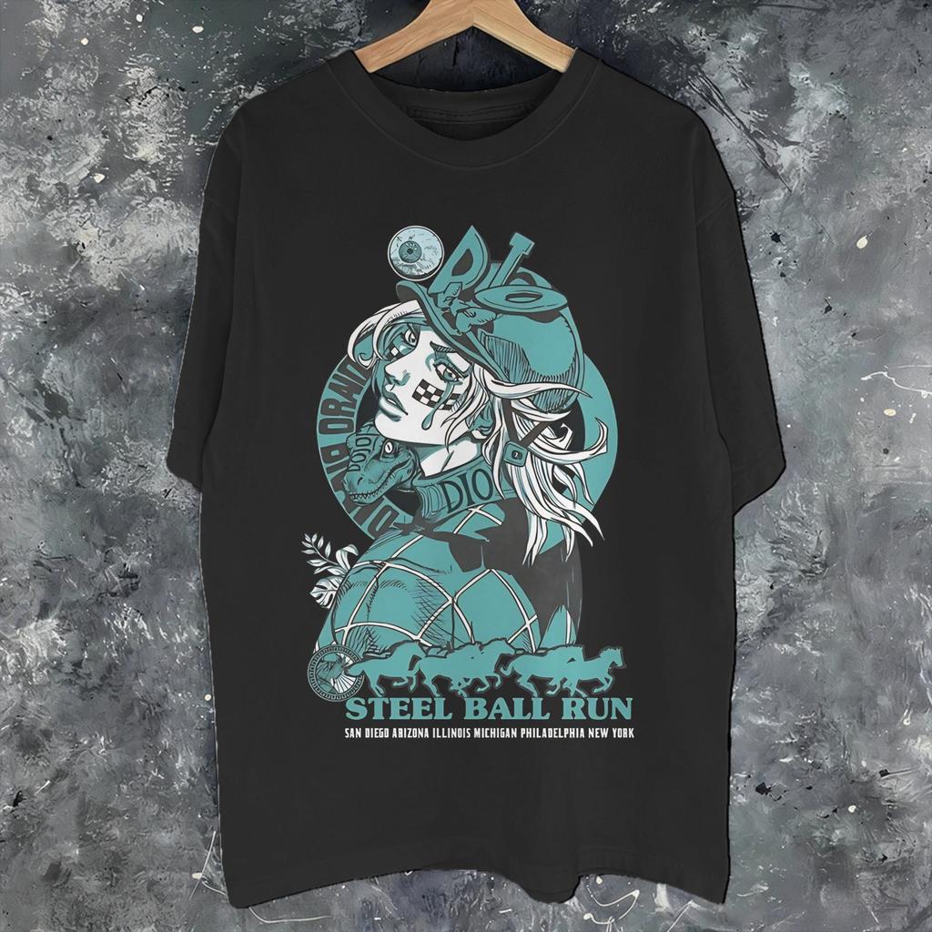Jojo7 Steel Ball Run Sbr 7 Graphic Printing T Shirt For Unisex Unisex Pure Cotton Tee Shirt Clothes