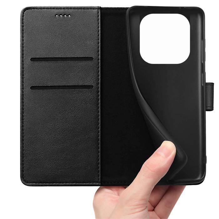 Hülle - Phonillico® - Xiaomi Poco X7 5G - Wallet Schwarz - Magnetverschluss - Kartenfächer