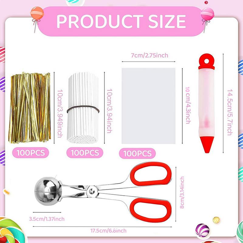 Sada na pečení Cake Pop Opakovaně použitelná sada na výrobu lízátek Zábavná sada na zdobení Cake Pop Potřeby pro Cake Pop na Svatby Narozeniny
