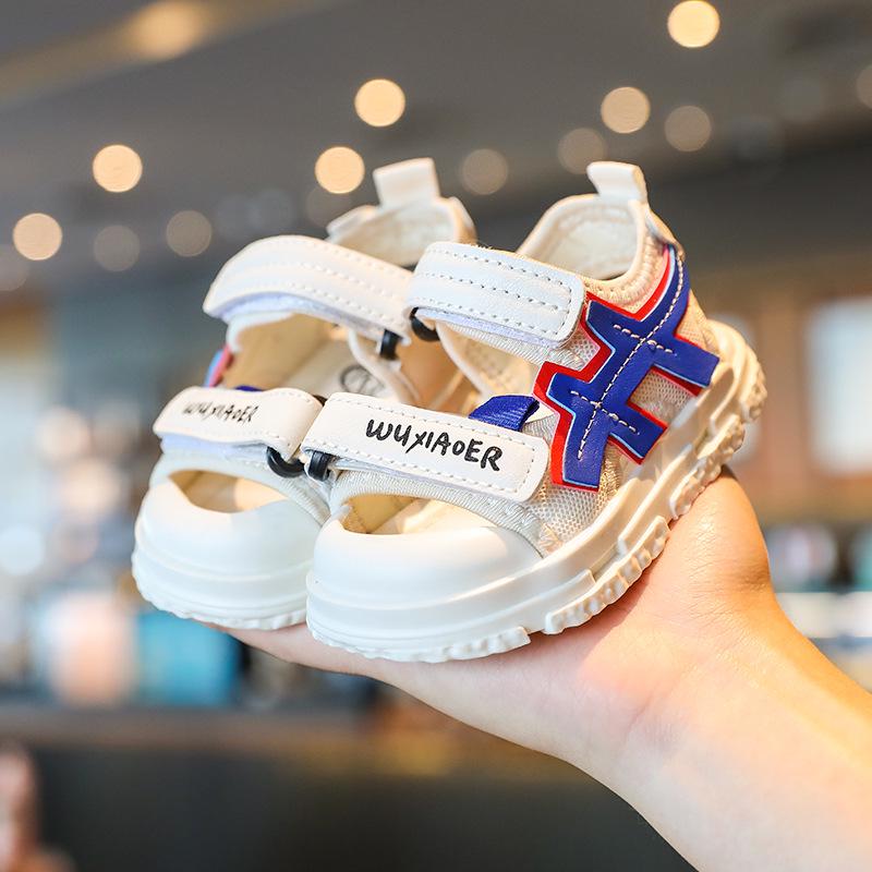 Children's Non-Slip Breathable Summer Sandals with Soft Bottom and Velcro Closure for Toddlers