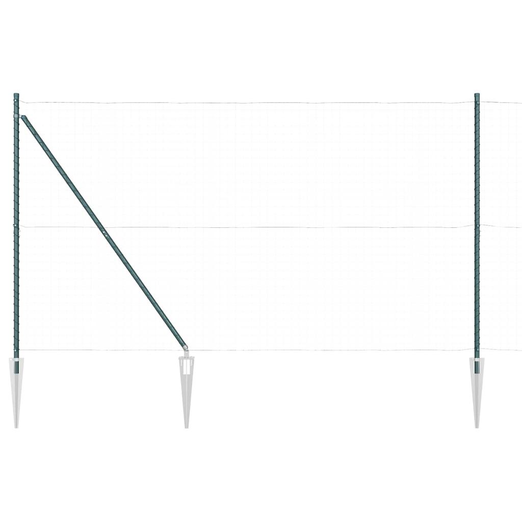 Fence Posts with Drive In Sleeve 26 Pcs Green
