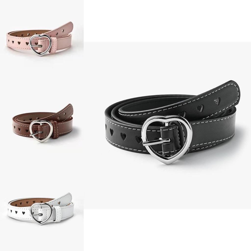 Cowhide Elegant Twolayer Womens Belt Trendy Korean Style For Students Young