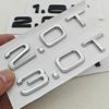 New 3D ABS Car Letters Logo 1.8T 2.0T 3.0T Rear Trunk Badge Emblem For T A3 A4 A5 A6 A7 A8 Q2 Q3 Q5 Q7 Q8 Car Sticker Accessories