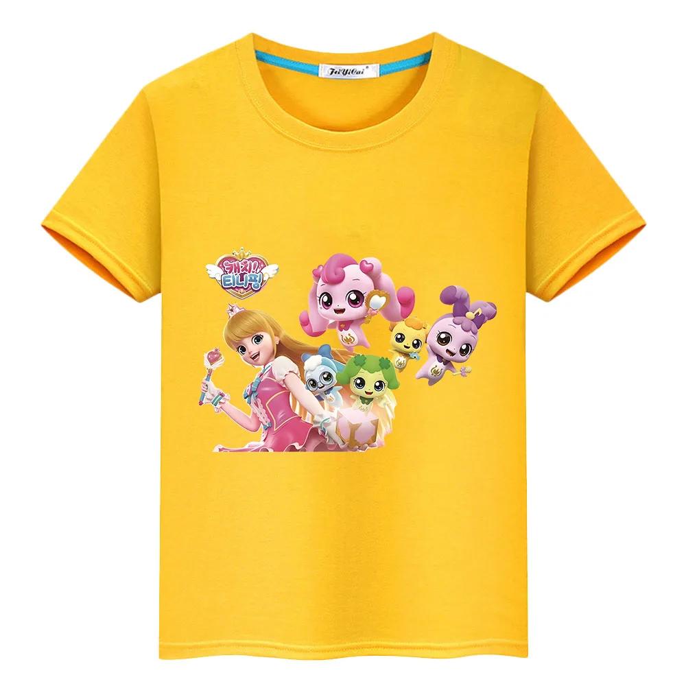 Teenie Ping Cute T-shirt Kids Clothes 100%Cotton Casual Tops Anime Short Tees Y2k Boy Girl Clothes Summer Kawaii Children Clothing