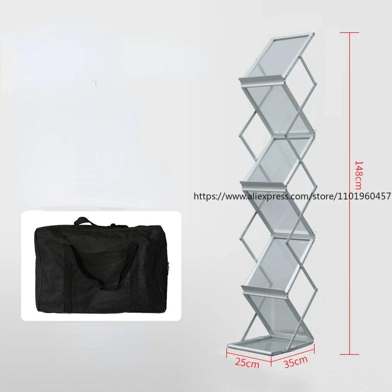 Foldable A4 Aluminum Alloy Display Stand for Exhibitions and Conventions Home Organization and Storage