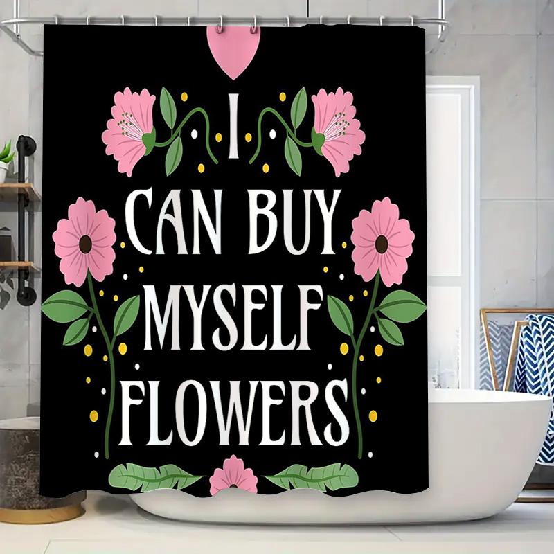 

Vintage Floral Shower Curtain Botanical Pattern Bathroom Decor Farmhouse Rustic Waterproof Fabric Curtain Set W60H190(CM)-1 Pcs