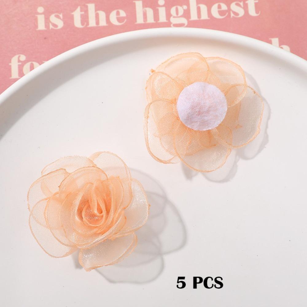 5 peças Material de Brinco de Malha Tecida Acessórios de Vestuário Feitos à Mão Novo Acessório de Presilha de Cabelo