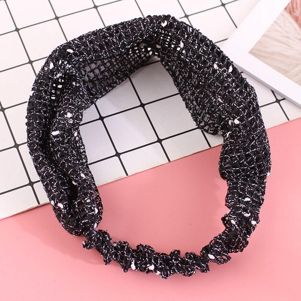 Face Non Slip Wide Side Flower Fashion Hairbands Korean Head Wrap Women Lace Headband Mom Headdress