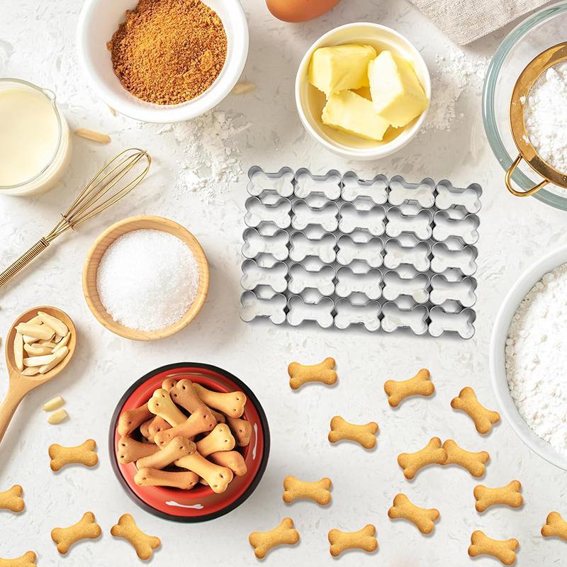 Cookie Cutter Dog Bone Shaped Stainless Steel Mold With Cleaning Brush Diy Cake Sugarcraft Pastry Biscuit Mould Kitchen Tool