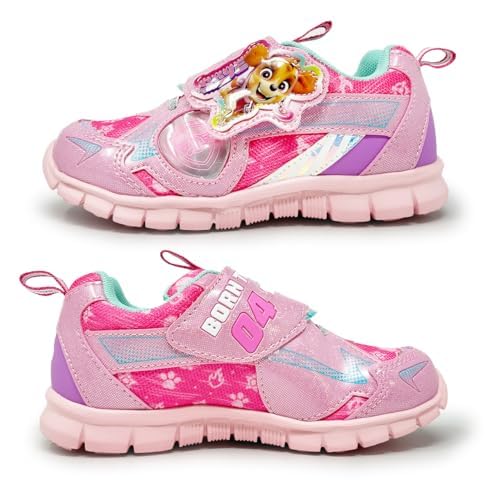 Paw Patrol Flash and Chase Skye Light-Up Sneakers for Kids, Lightweight, for Boys and Girls (Pink (70151), Size 18.0 Cm)