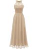 Wedtrend Champagne Party Halter Long Chiffon Formal Perfect for and Size M Dress, Neck, A-Line Dress, Dress, Invitations, After-Parties, Concerts,