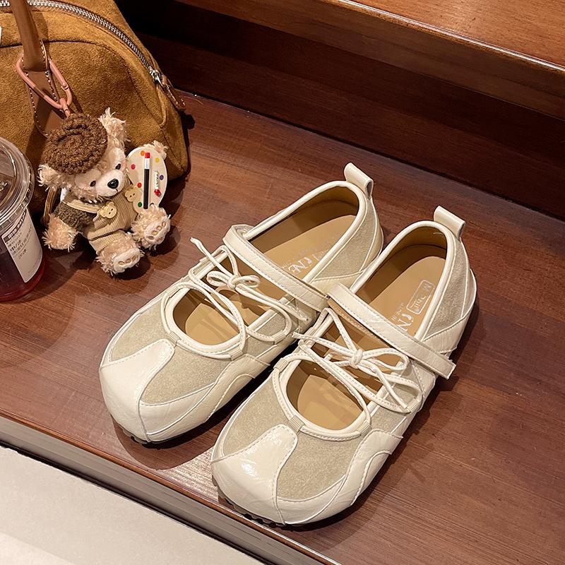 Fashion Women's Ballet Style Flats Fashion Lace-up Retro Mary Jane Casual Shoes Summer Autumn Comfortable Lightweight Ballet Sneakers