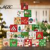 Square Cardboard Treat Boxes 24 Pcs DIY Christmas Advent Calendar Boxes, Days Countdown Gift Box, Blind Box Empty Number to Fill for Adults,