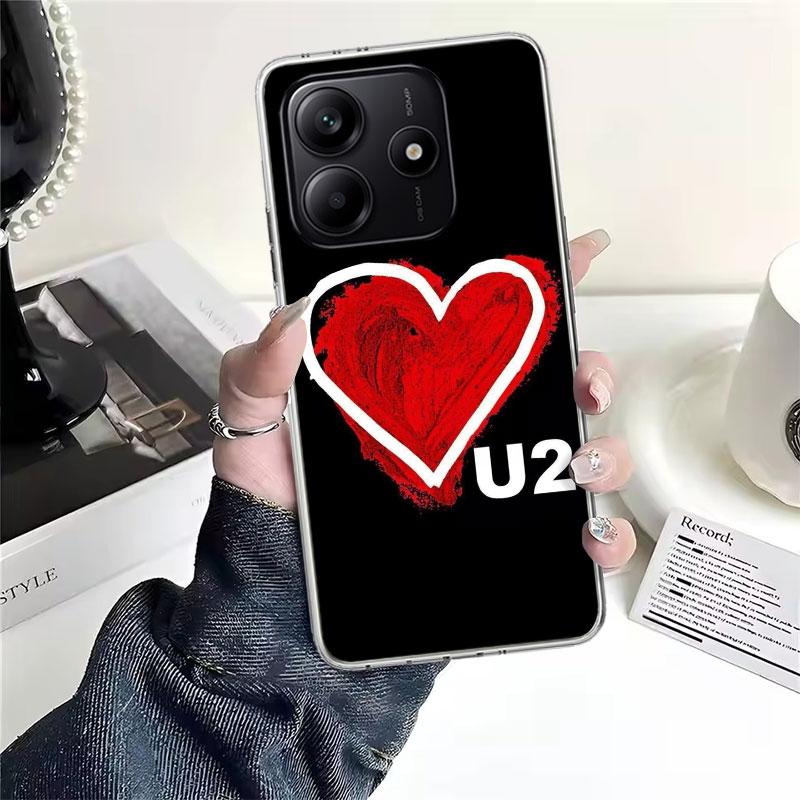 Band U-U2 Rock Soft Phone Case For Xiaomi Redmi Note 15 14 14S 13 12 Pro Plus 12S 11 11S 11E 10 10S 11T 5G Fundas Coque Redmi No
