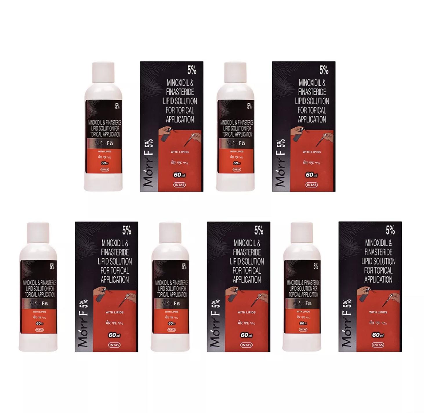 Набор Липидный раствор Миноксидила и Финастерида (5 x 60 мл), Minoxidil & Finasteride Lipid Solution 5% Set,  Morr