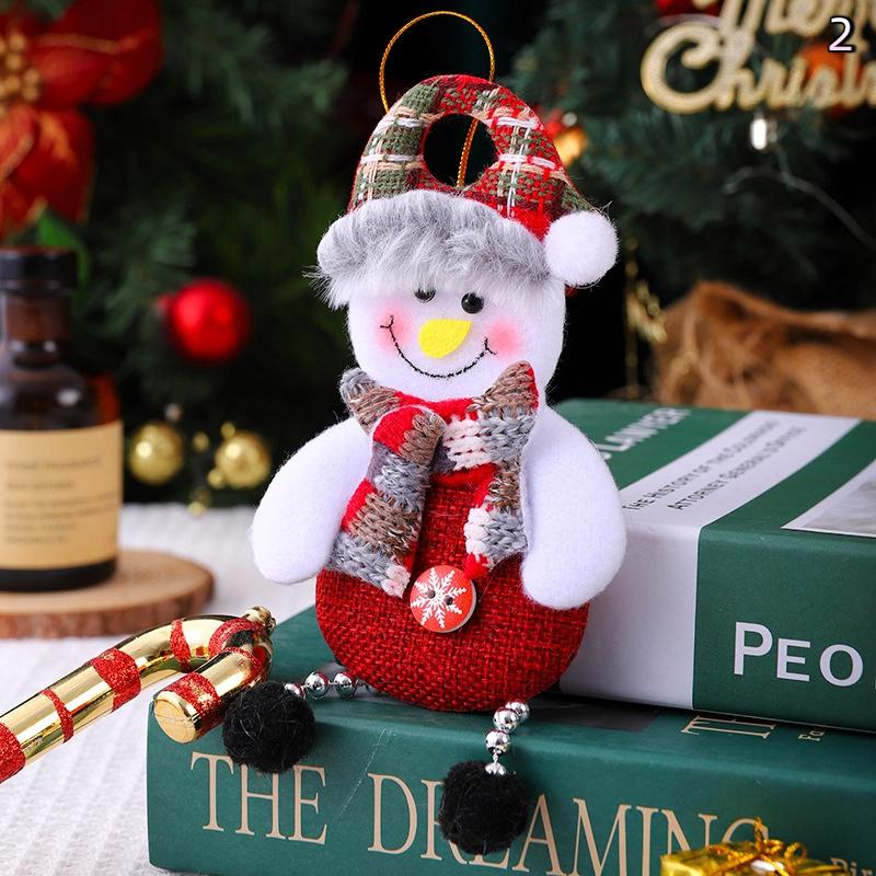 Christmas Doll Ornament Hanging Pendant Father Christmas Snowman Used For Holiday Home Decor Christmas Tree Party Acesssories