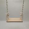 Vintage Wooden Macrame Swing Newborn Photography Prop Soft Photo Shooting Chair Babies Infants Essential Fotografia Accessories