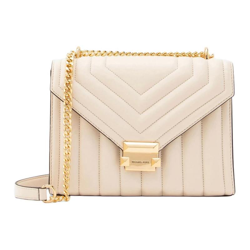 MICHAEL KORS Whitney brand classic commuter PU shoulder bag medium women s white белый