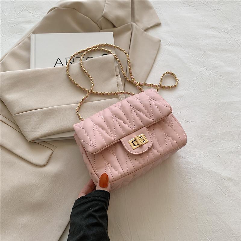 Fashion shoulder bag women's 2025 spring and summer new simple casual chain messenger bag trend niche small square bag