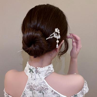Vintage Chinese Style Hanfu Hair Stick Women Metal Flower Hair Fork Hair Chopsticks Hairpin Woman Jewelry Hair Clip Accessories