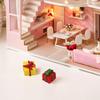 HEMOTON Christmas Tree Mini Resin Gift Charms, 30 Pieces, Assorted Colors, Mini Box Hanging Decoration Ornaments, Party Favors, for Craft Dollhouses