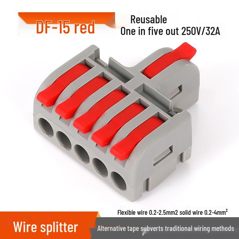 Mini Docking Model: 1 Input to 2/3/4/5 Outputs, Color Handle DF-12/13/14/15 for Home Use