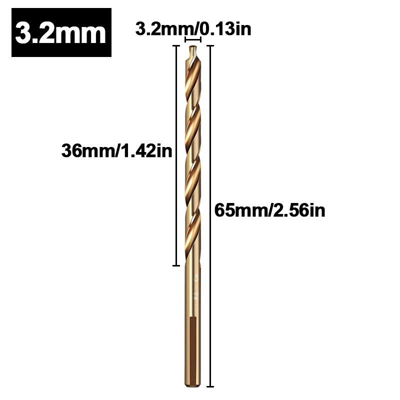 Cobalt Step Drill Bit M35 High Speed Steel Straight Shank 3-13mm HSS Twist Bit for Metal Stainless Steel Iron Drilling