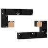 TV Units 4 pcs Black Oak Effect Particleboard