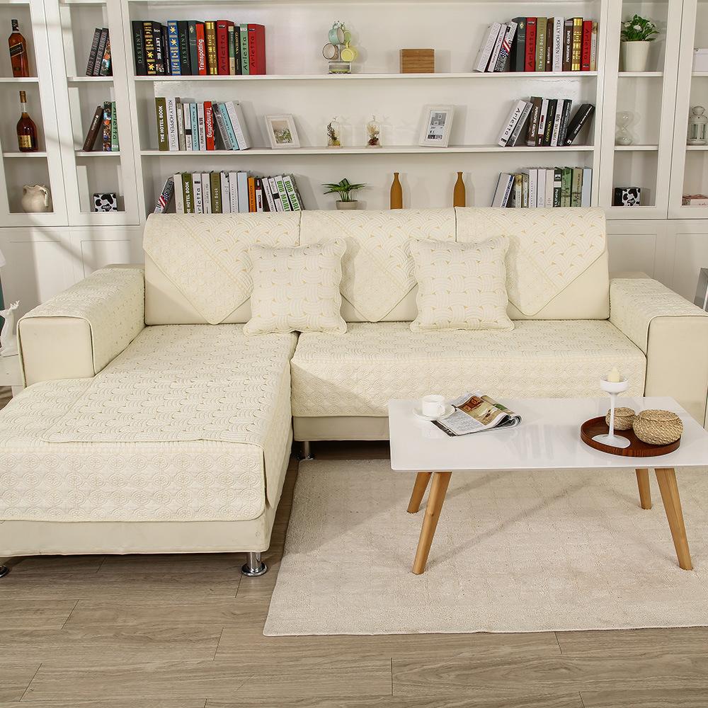 Quilted Double-Sided Cotton Washed Sofa Cushion Handmade Embroidered Cotton Sofa Cushion Seat Cover Cover Generation