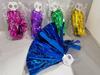 Cheerleader Pompoms Shiny Stripes Mix of Colors