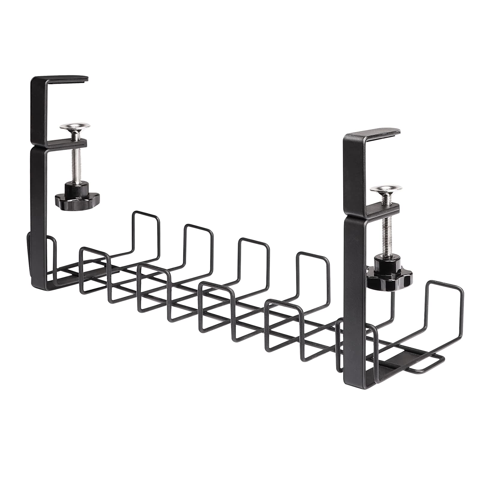 

FUNHOO Органайзер для проводов, Лоток для кабелей, Не требует сверления, Легкая установка, Стальная конструкция, Прочный, Ширина 40 см (Черный, 1 шт.), кабель