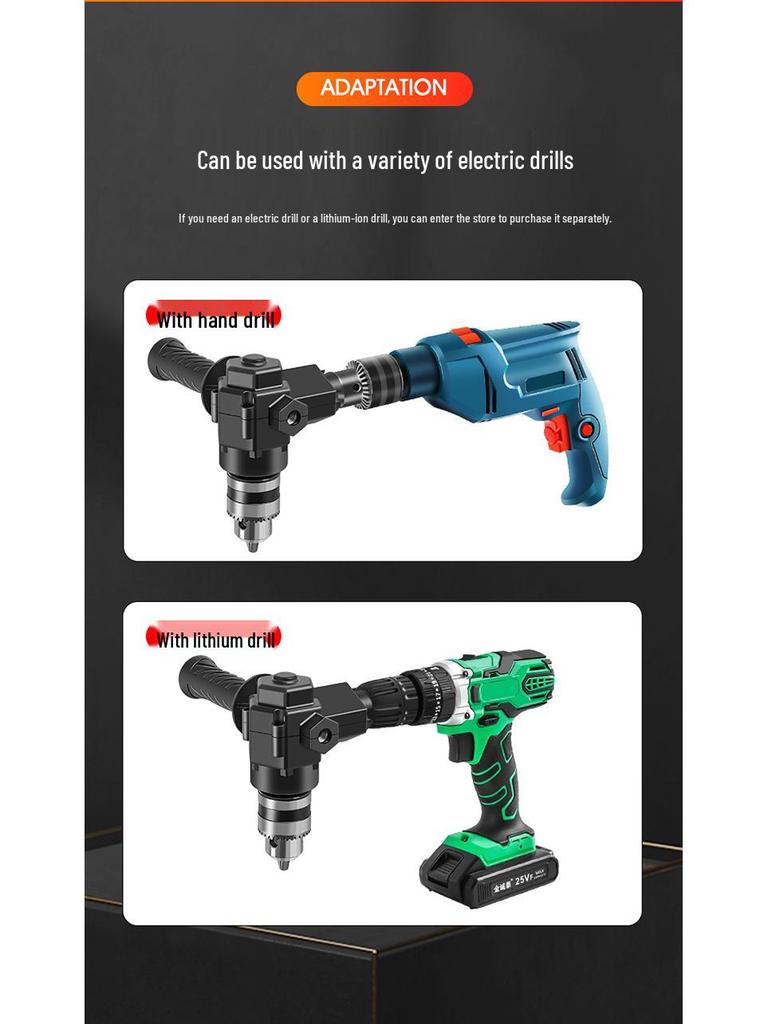 90° Right Angle Electric Screwdriver Drill Bit Adapter
